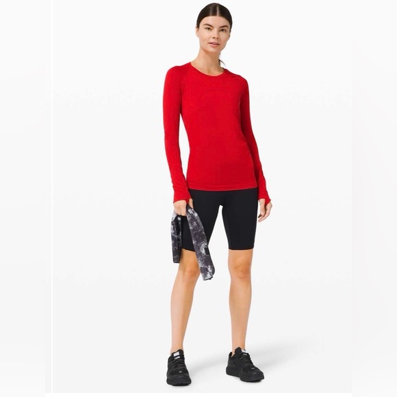 Lululemon Swiftly Tech Long Sleeve 2.0 - Women's Red Long Sleeve Top size 6 - Picture 4 of 16
